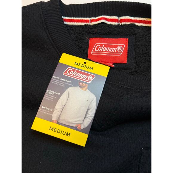 Coleman Black Pocket Sweater sz: MEDIUM  NEW WITH TAGS - Picture 4 of 5